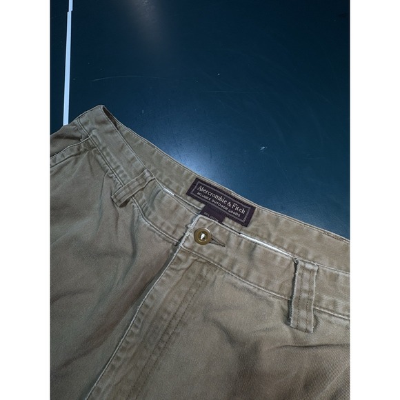 VTG Abercrombie & Fitch Baggy Cargo Pants Mens 36x30 Y2K Military Skater Tan - Picture 8 of 14